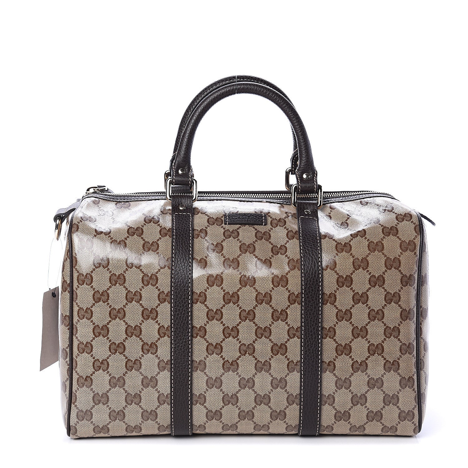 Gucci Crystal Monogram Medium Joy Boston Dark Brown 1 of 7