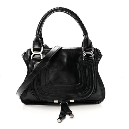 Chloe Shiny Grained Calfskin Small Marcie Bag Black 1 of 9