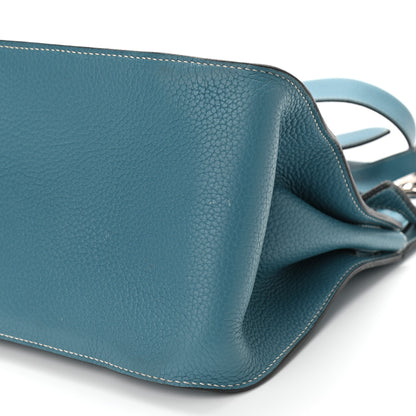 Hermes Taurillon Clemence Jypsiere 34 Blue Jean 9 of 13