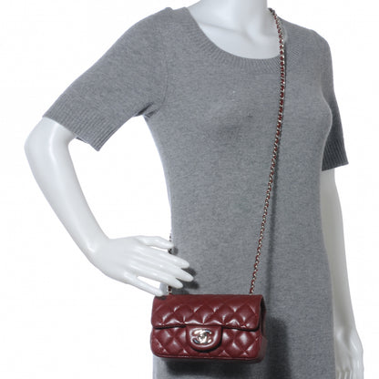 Chanel Caviar Quilted Extra Mini Flap Dark Red 2 of 7