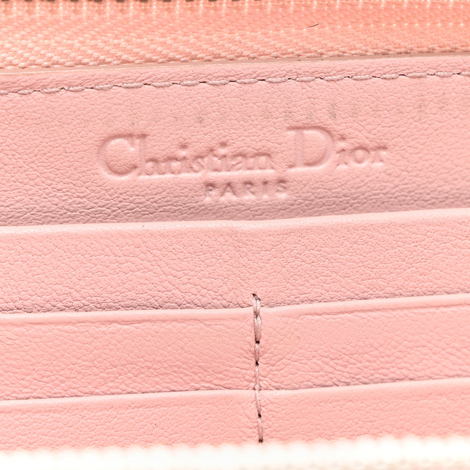 Christian Dior Patent Cannage Lady Dior Continental Zip Wallet Pink 7 of 7
