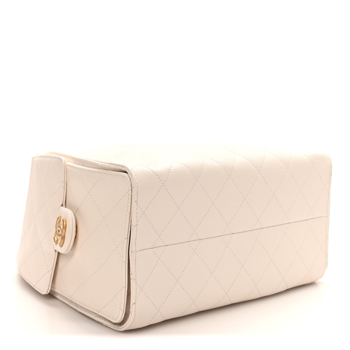 Caviar Quilted Small Chanel 25 Handbag White
