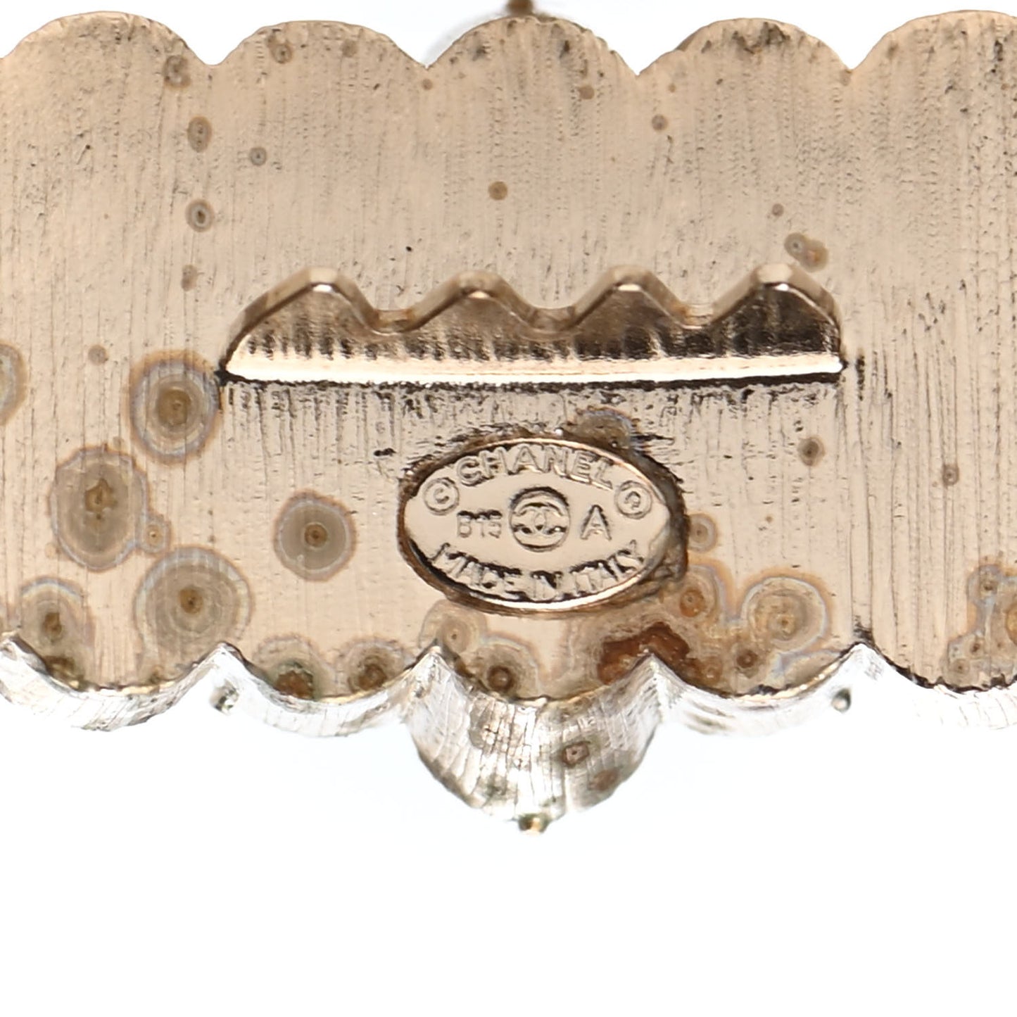 Crystal CC Hair Clip Barrette Gold