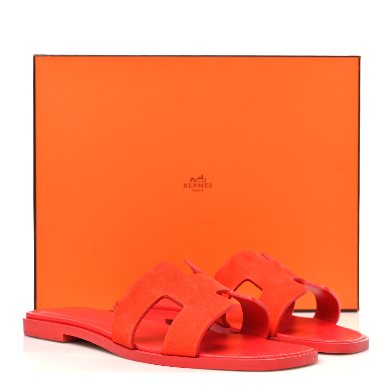Hermes Suede Goatskin Oran Sandals 36 Rouge Grenadine 10 of 10