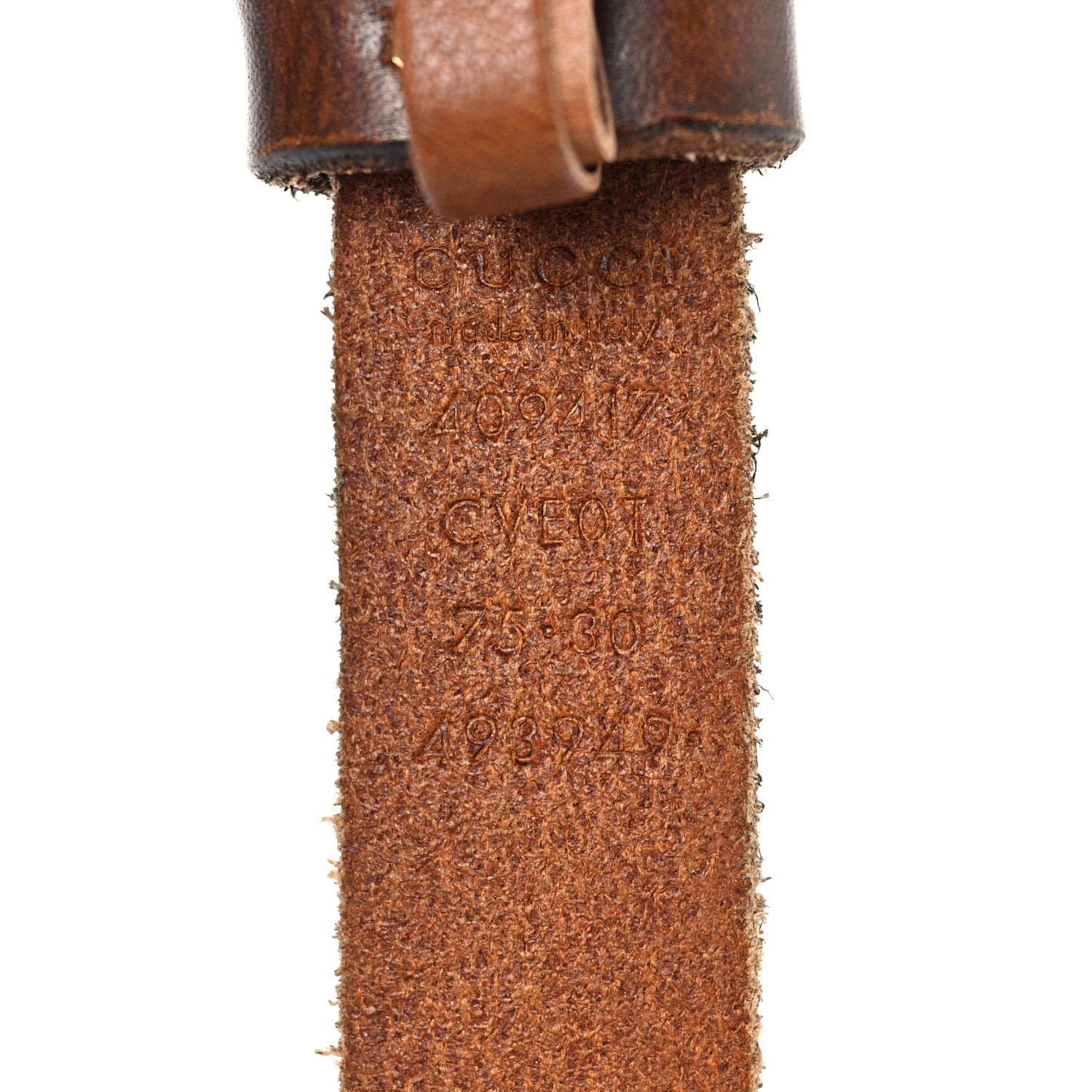 Gucci Faded Calfskin Double G 20mm Belt 75 30 Cuir 3 of 4