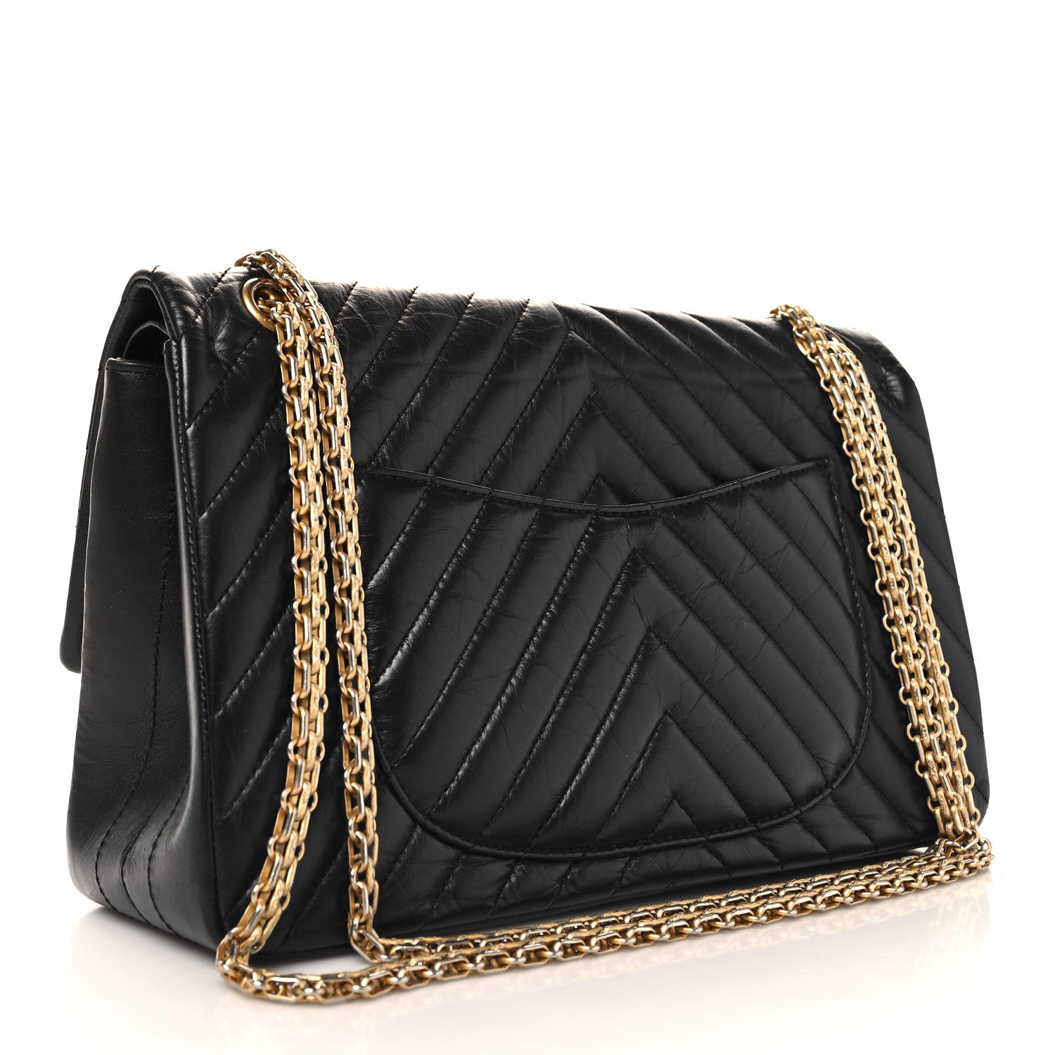 Chanel Aged Calfskin Chevron Quilted 2.55 Reissue 226 Flap Black 3 of 11