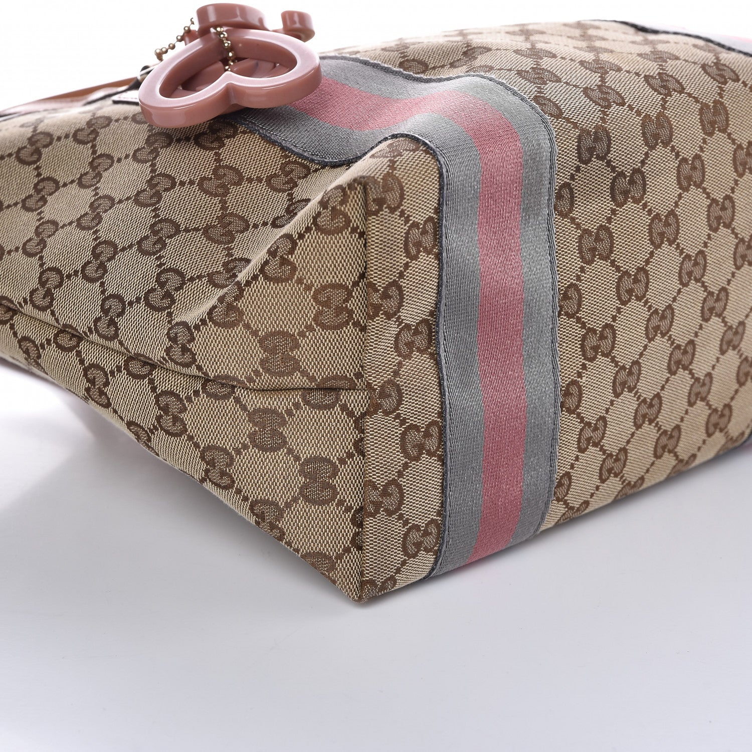 Gucci Monogram Patent Web Jolie Tote Bag Pink 9 of 10