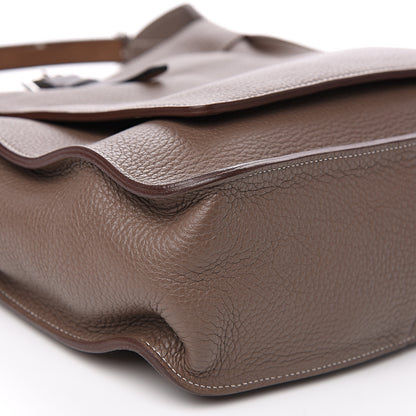 Hermes Taurillon Clemence Marwari PM Etoupe 6 of 9