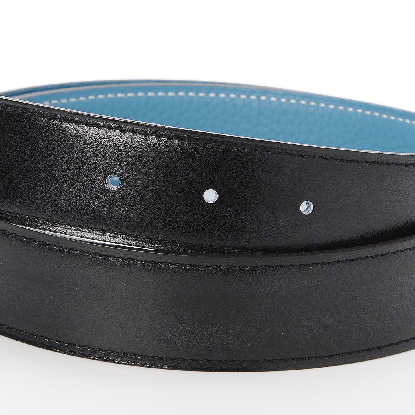 Box Togo 32mm Reversible Belt Strap 85 Black Blue Jean