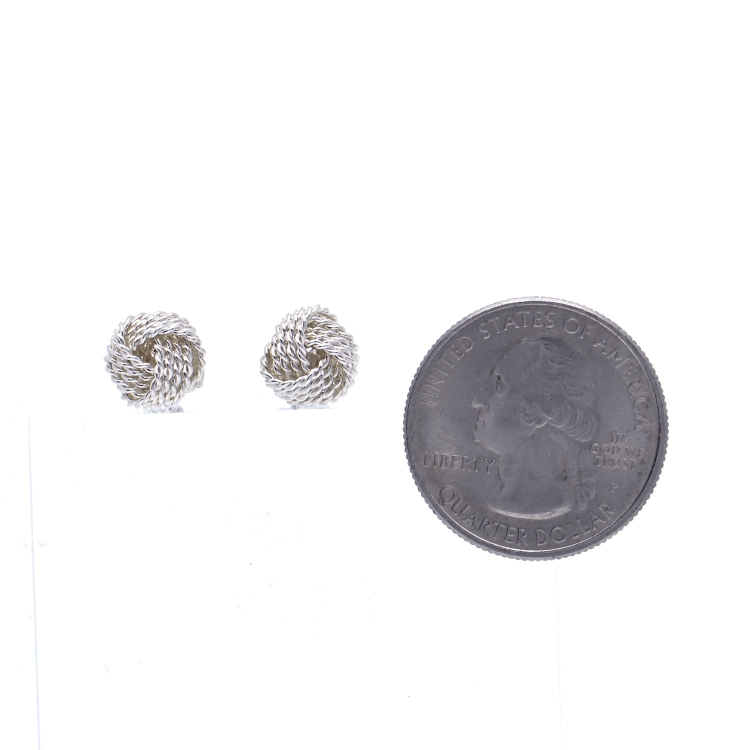 Tiffany Sterling Silver Twist Knot Earrings 2 of 4