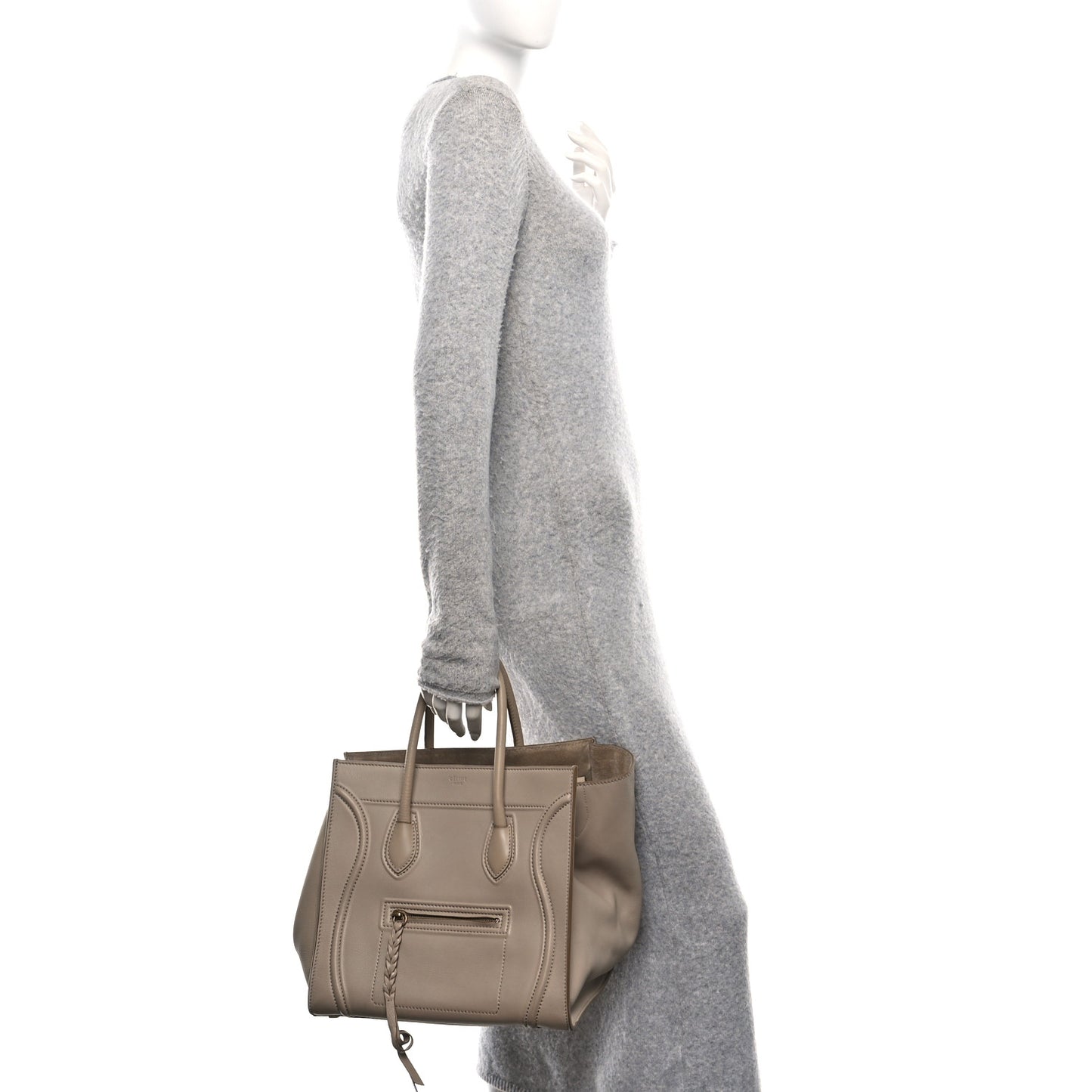 Supple Calfskin Medium Phantom Luggage Beige