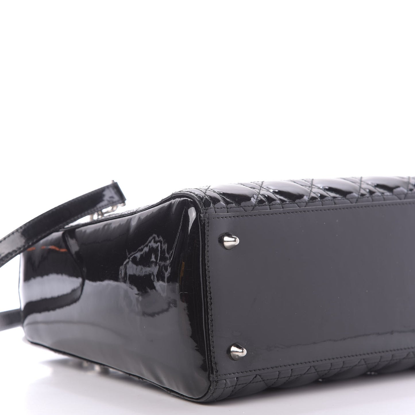 Patent Cannage Medium Lady Dior Black
