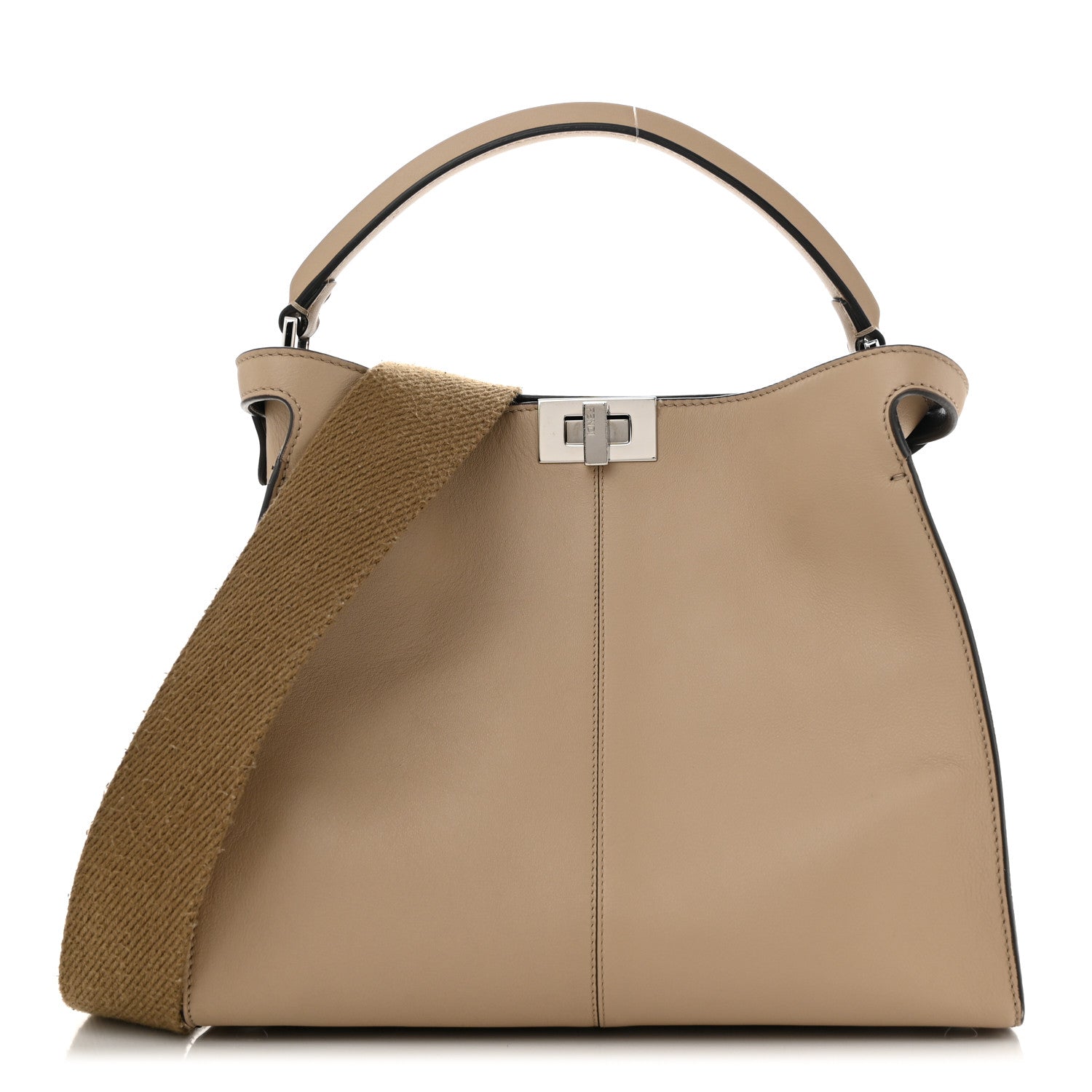 Fendi Vitello Seta Light Camoscio Medium Peekaboo X-Lite Amido Ciclamino 1 of 11