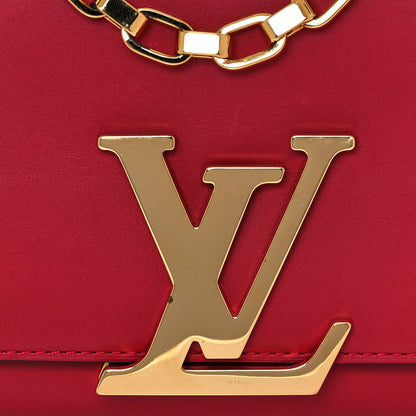 Louis Vuitton Calfskin Chain Louise MM Red 6 of 12