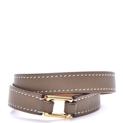 Hermes Swift Rivale Double Tour Bracelet S Etoupe 3 of 8