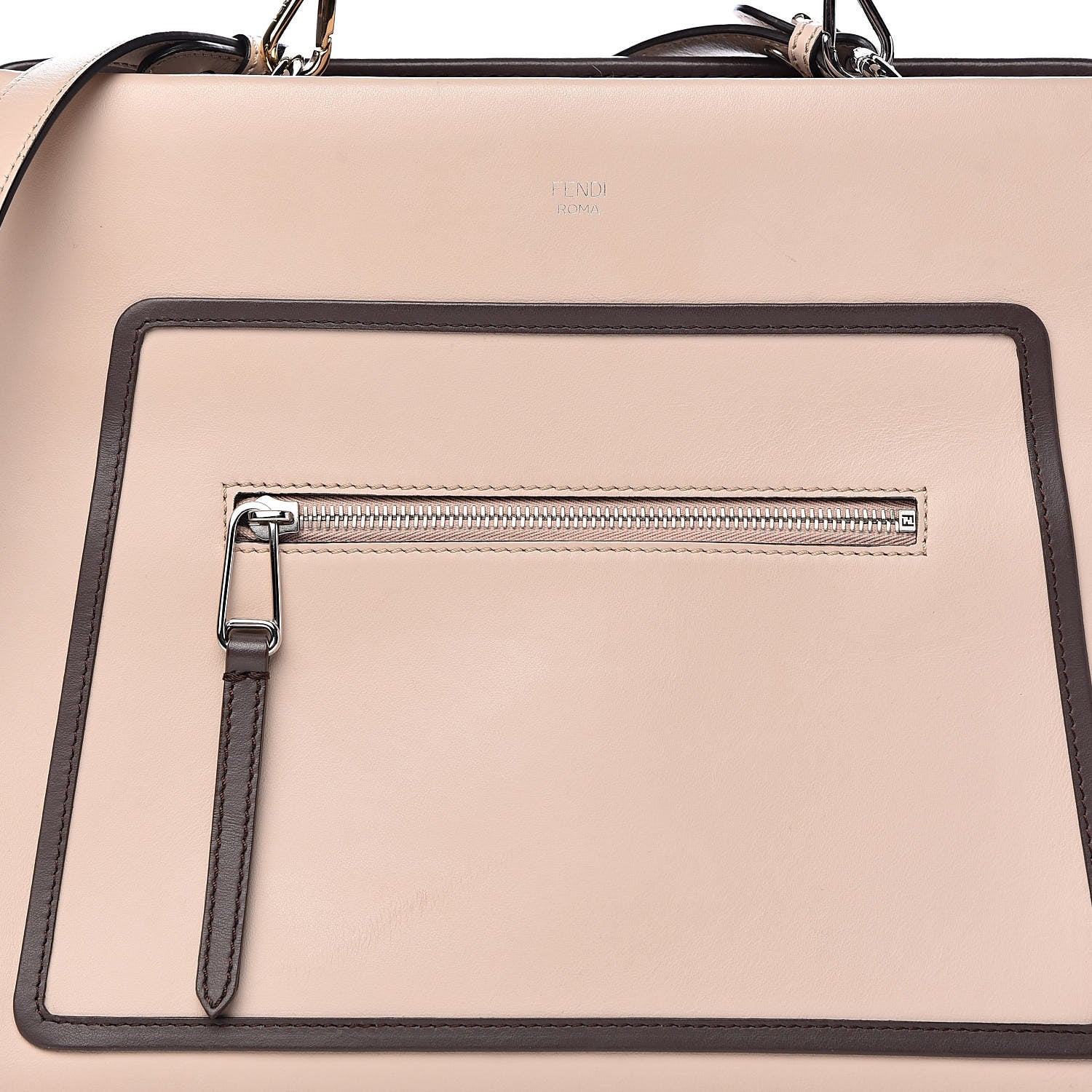 Fendi Vitello Century Opaco F is Fendi Bi-Color Regular Runaway Satchel Soap Moresco 19 of 19