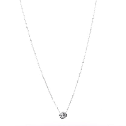 Tiffany Platinum Diamond .12ct Circlet Pendant Necklace 1 of 3