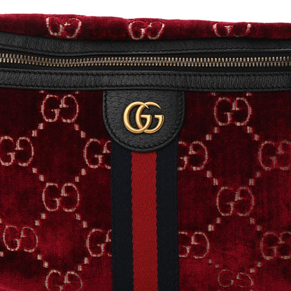 Gucci GG Monogram Velvet Belt Bag Red Cipria 8 of 10