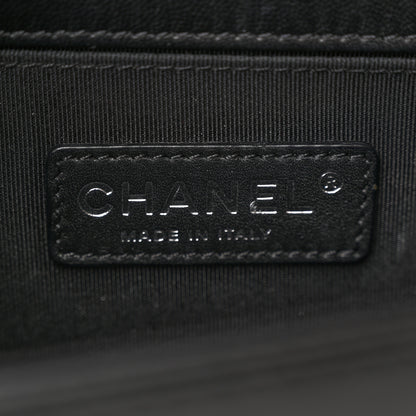 Chanel Lambskin Quilted Small Boy Flap Black White 6 of 13