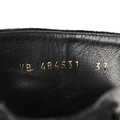 Saint Laurent Velvet Loulou Ankle Boots 37 Black 8 of 9