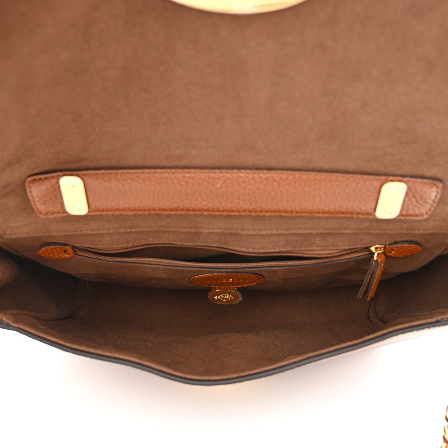 Small Classic Grain Calfskin Medium Lily Flap Oak