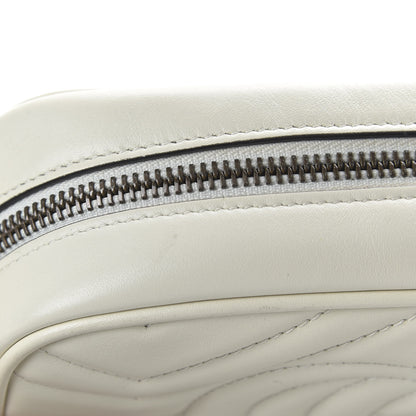 Gucci Calfskin Matelasse Mini GG Marmont Chain Shoulder Bag White 11 of 11