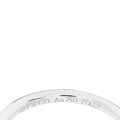 Tiffany 18K White Gold Diamond T Wire Ring 49 5 4 of 5