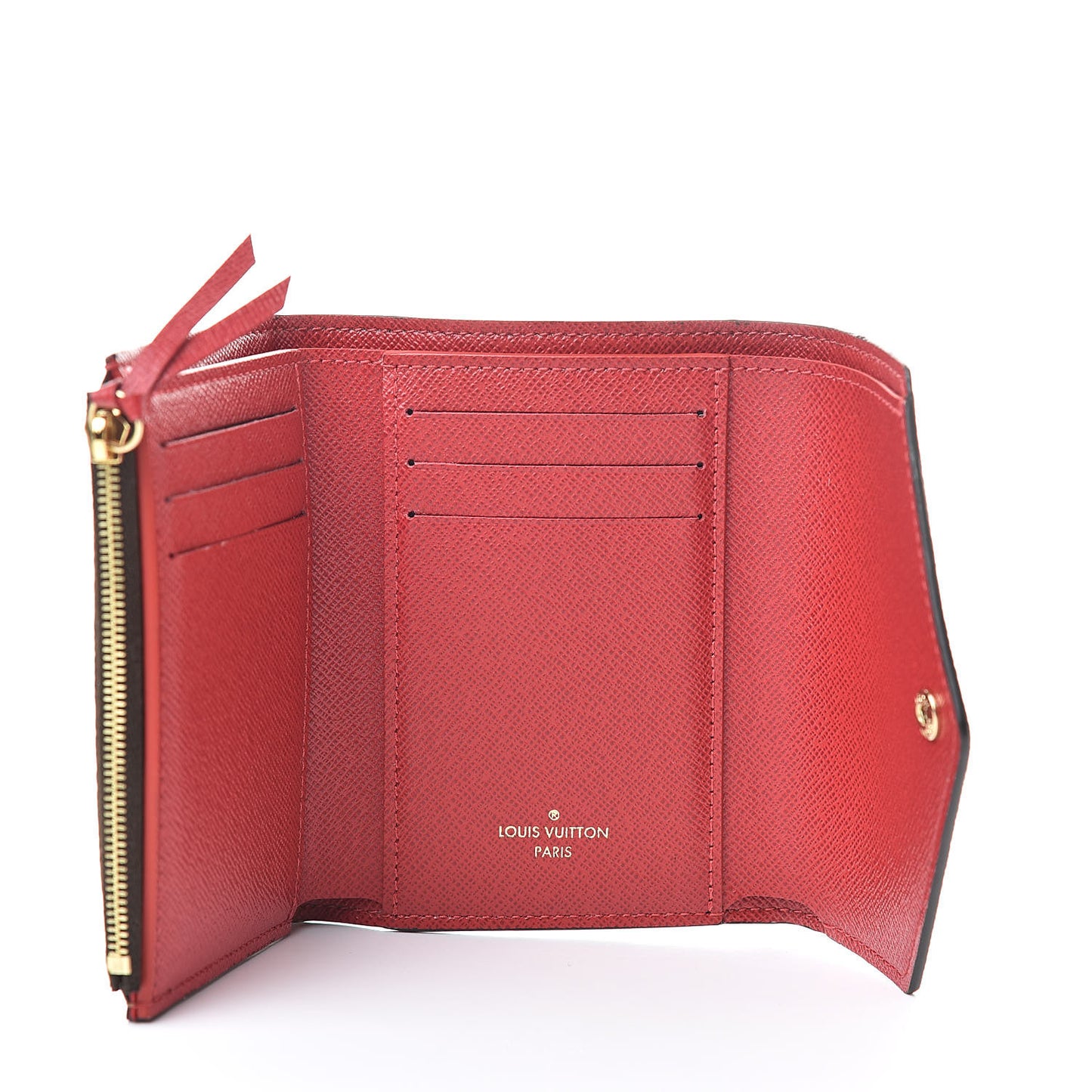 Damier Ebene Victorine Wallet Cherry
