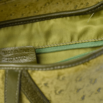 Christian Dior Ostrich Double Saddle Bag Green 9 of 11