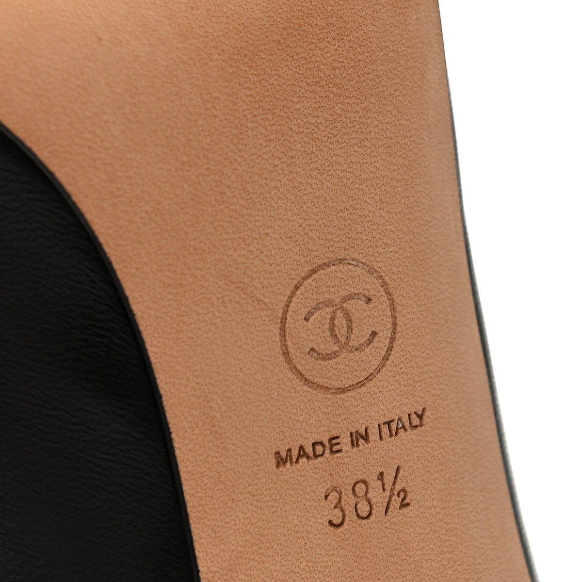 Lambskin CC Pumps 38.5 Black