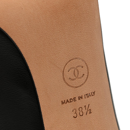 Chanel Lambskin CC Pumps 38.5 Black 7 of 11