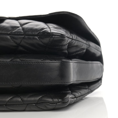 Chanel Lambskin Quilted Jumbo 3 Flap Black 10 of 11