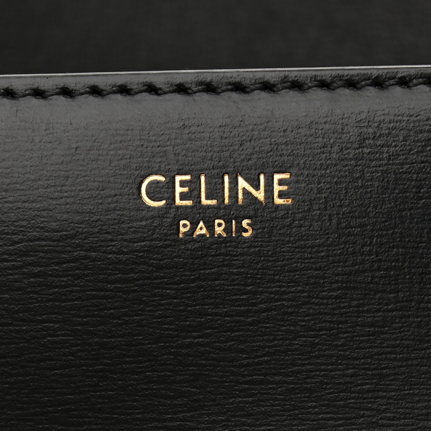 Shiny Calfskin Triomphe Shoulder Bag Black