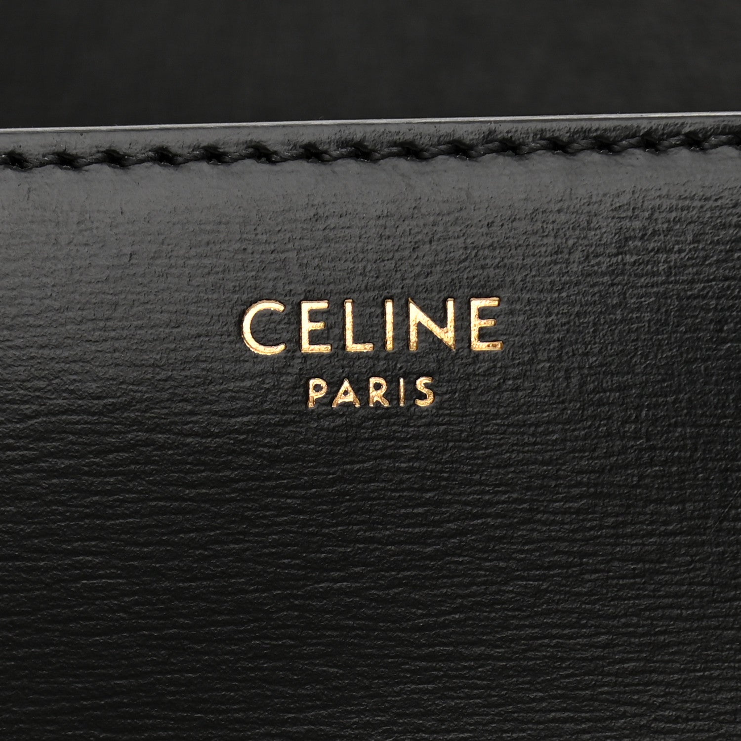 Celine Shiny Calfskin Triomphe Shoulder Bag Black 7 of 10