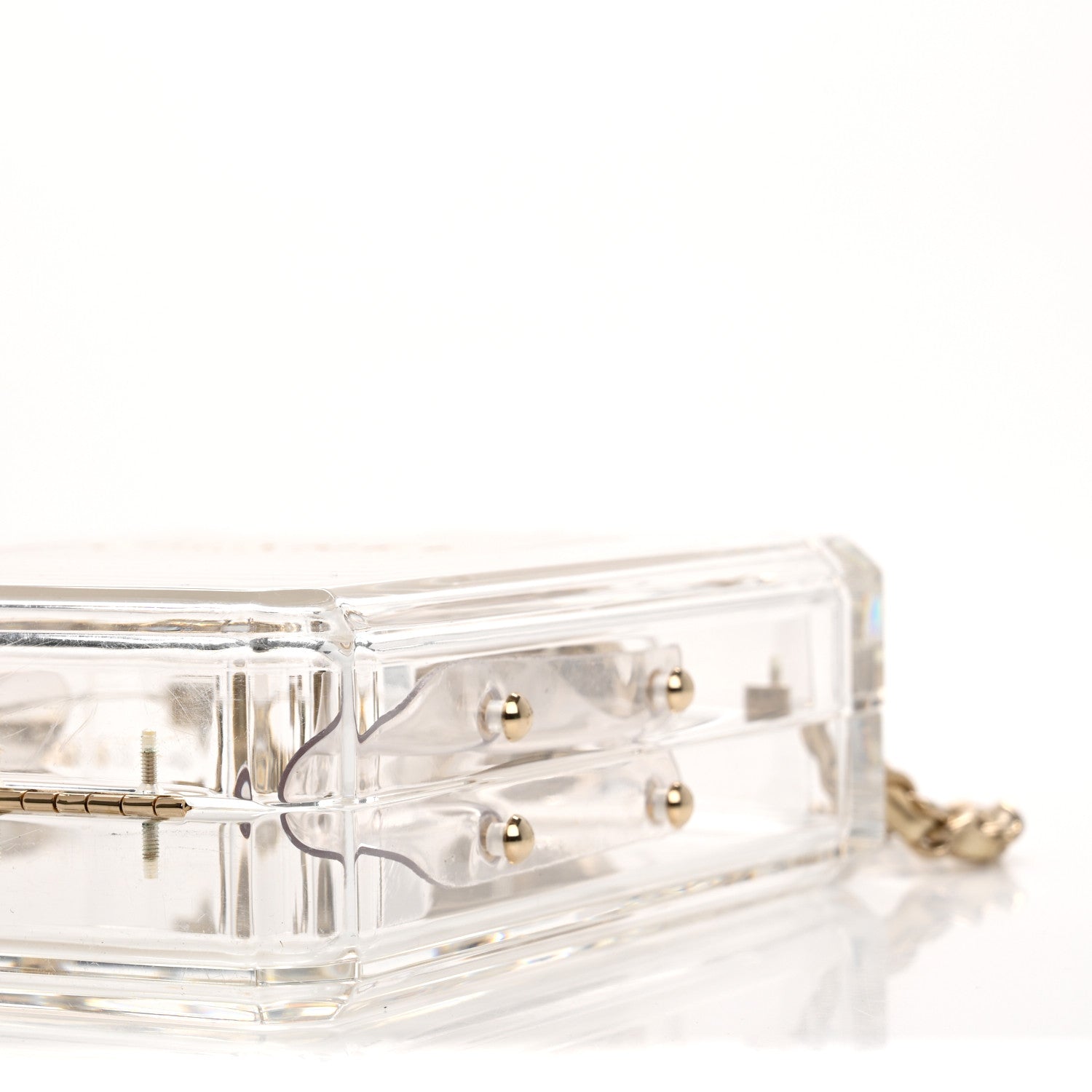 Chanel Transluscent Plexiglass Perfume Bottle Clutch 9 of 14