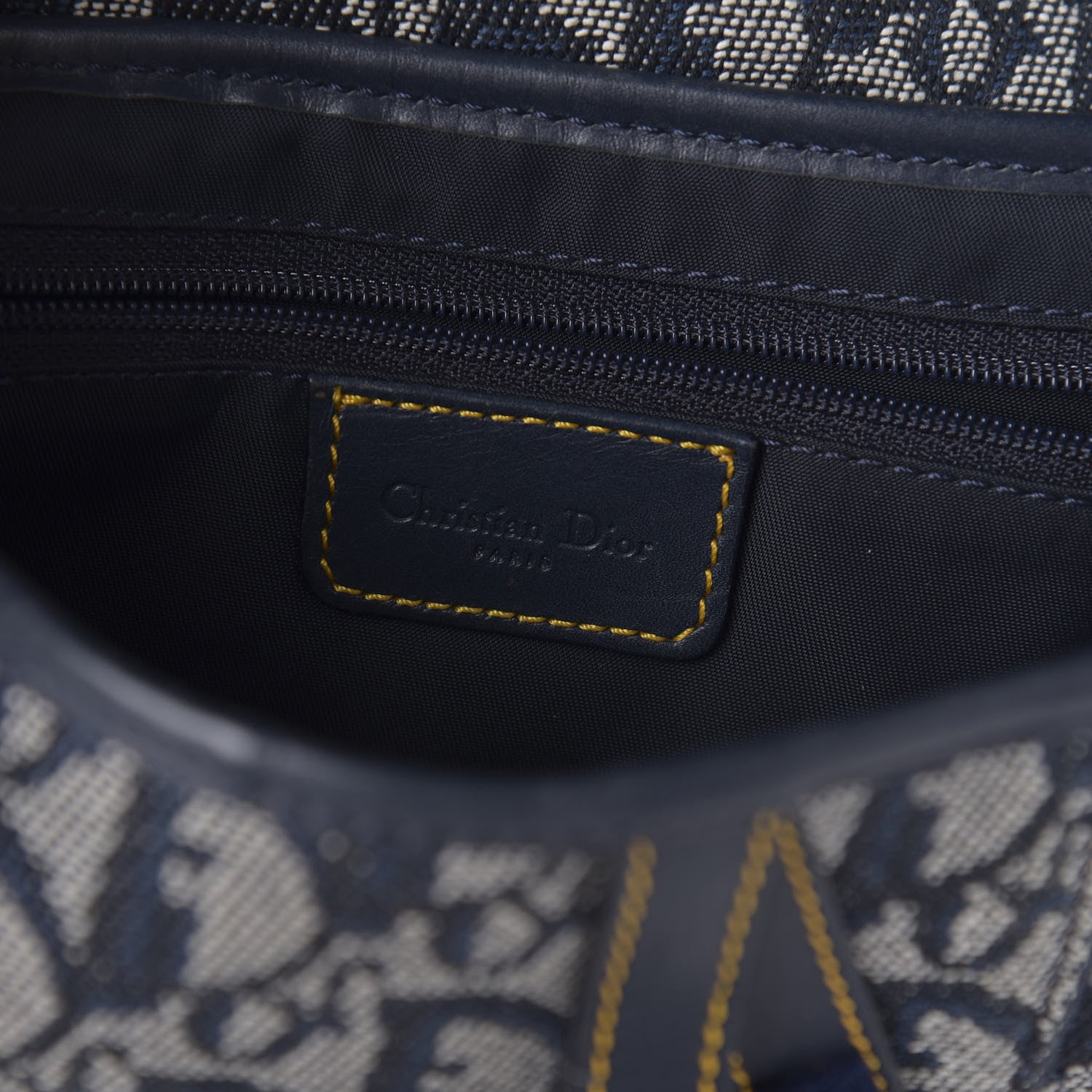 Christian Dior Monogram Saddle Bag Blue 8 of 10