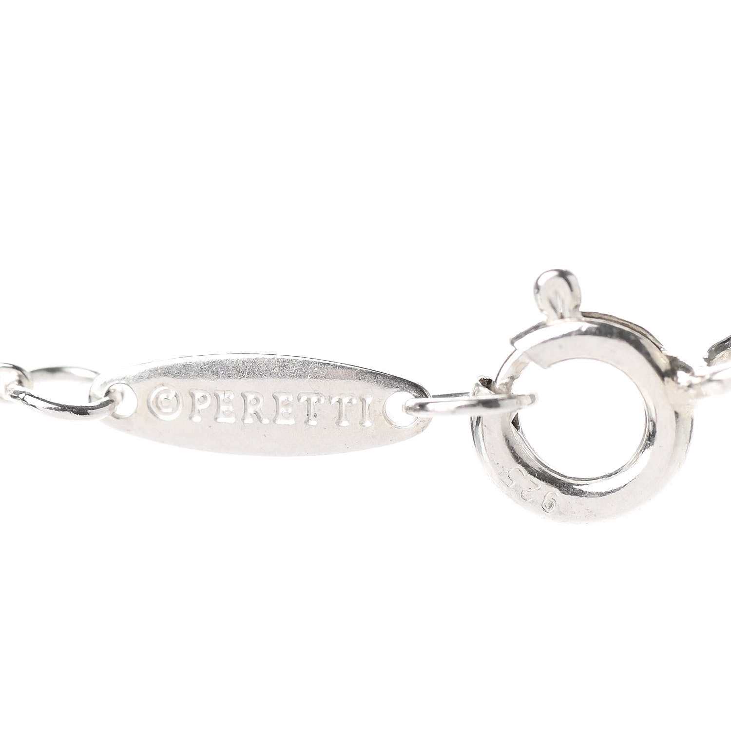 Tiffany Sterling Silver Diamond .03ct Elsa Peretti Diamonds by the Yard Pendant Necklace 7 of 8