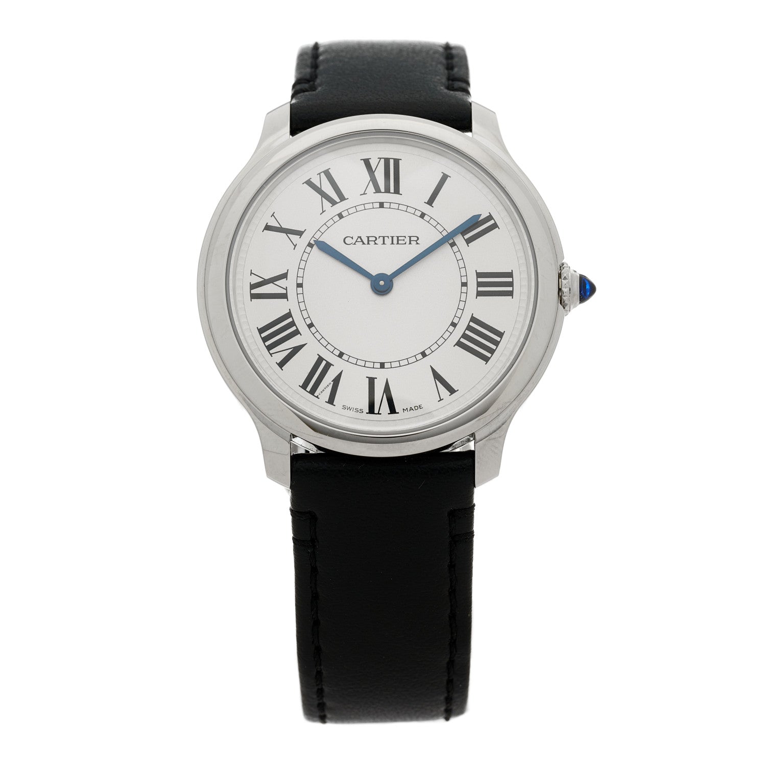 Cartier Stainless Steel Calfskin 36mm Ronde Must de Cartier Quartz Watch 1 of 5