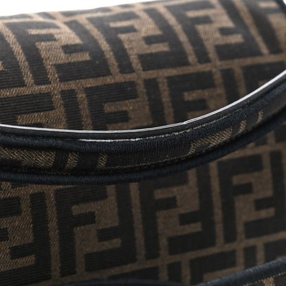 Fendi Fabric Jacquard FF 1974 Medium Baguette Tobacco Moro Black 7 of 9