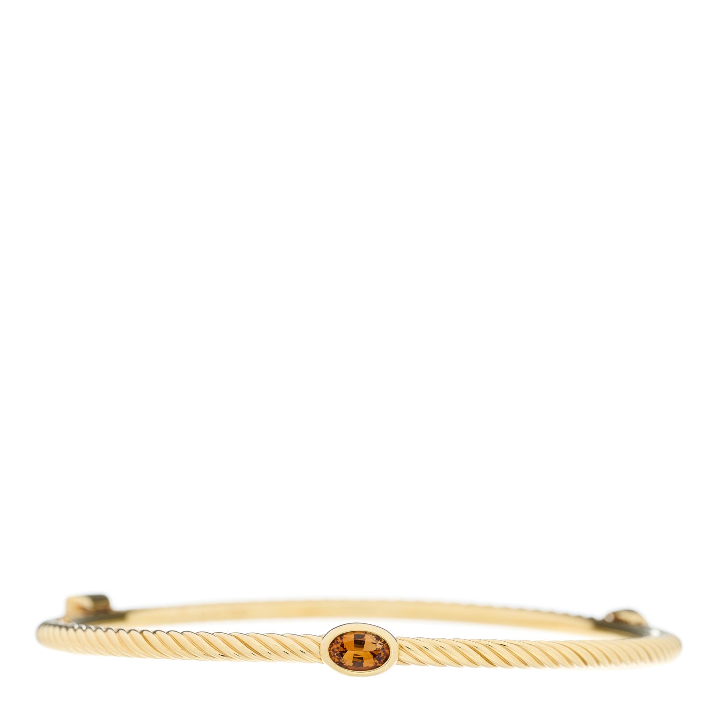 18K Yellow Gold Citrine Cable Classics Bangle Bracelet