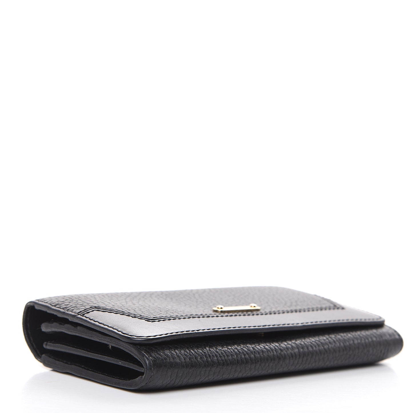 Grain Calfskin Continental Wallet Black