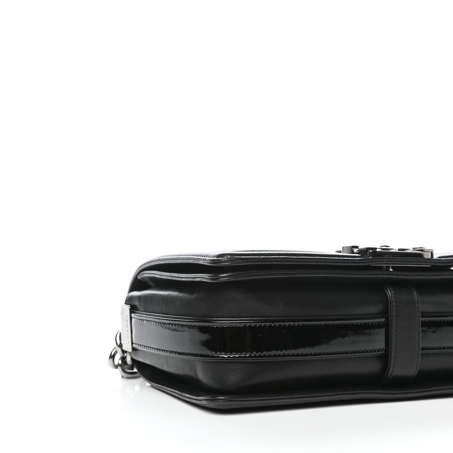 Sheepskin Braided Medium Boy Reverso Flap Black