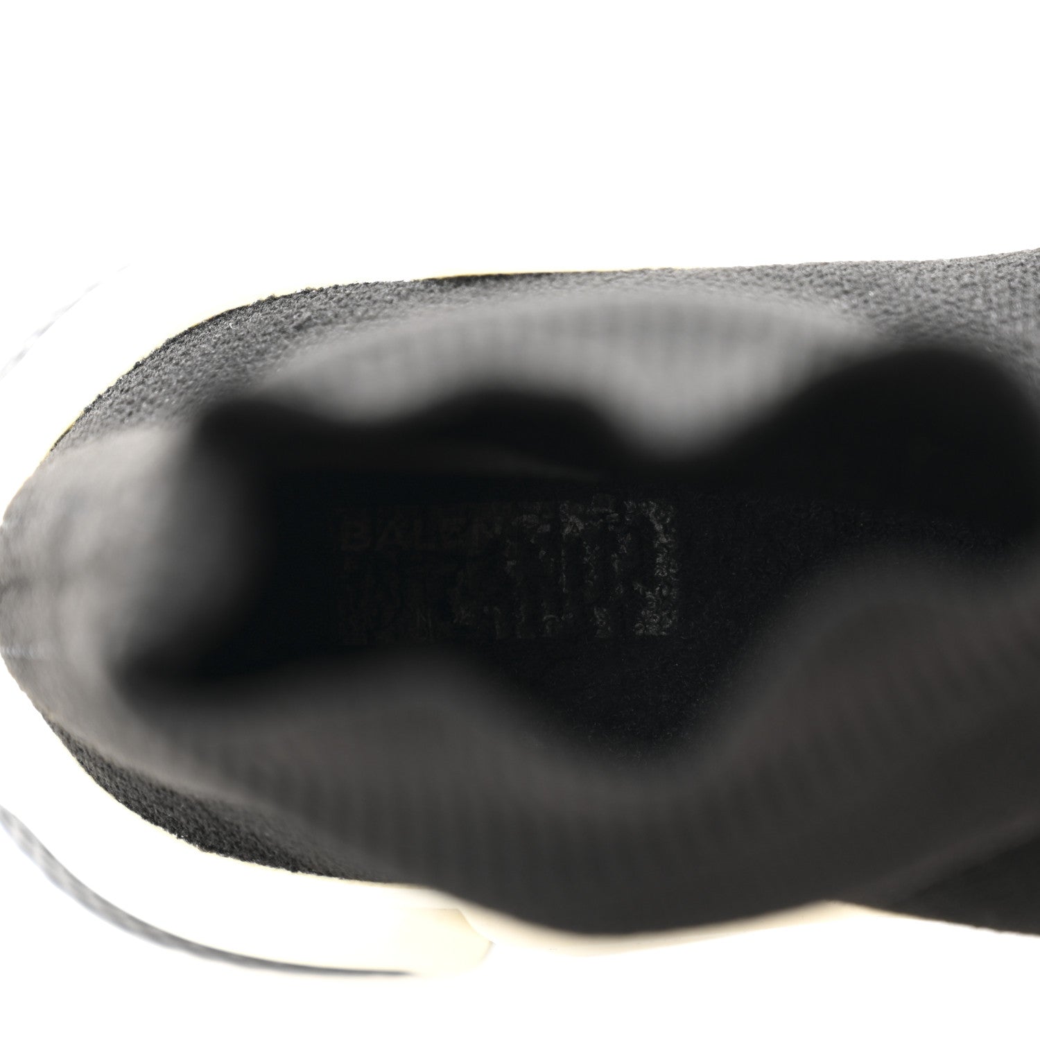 Balenciaga Neoprene Knit Womens Speed Sneakers 35 Black White 8 of 9