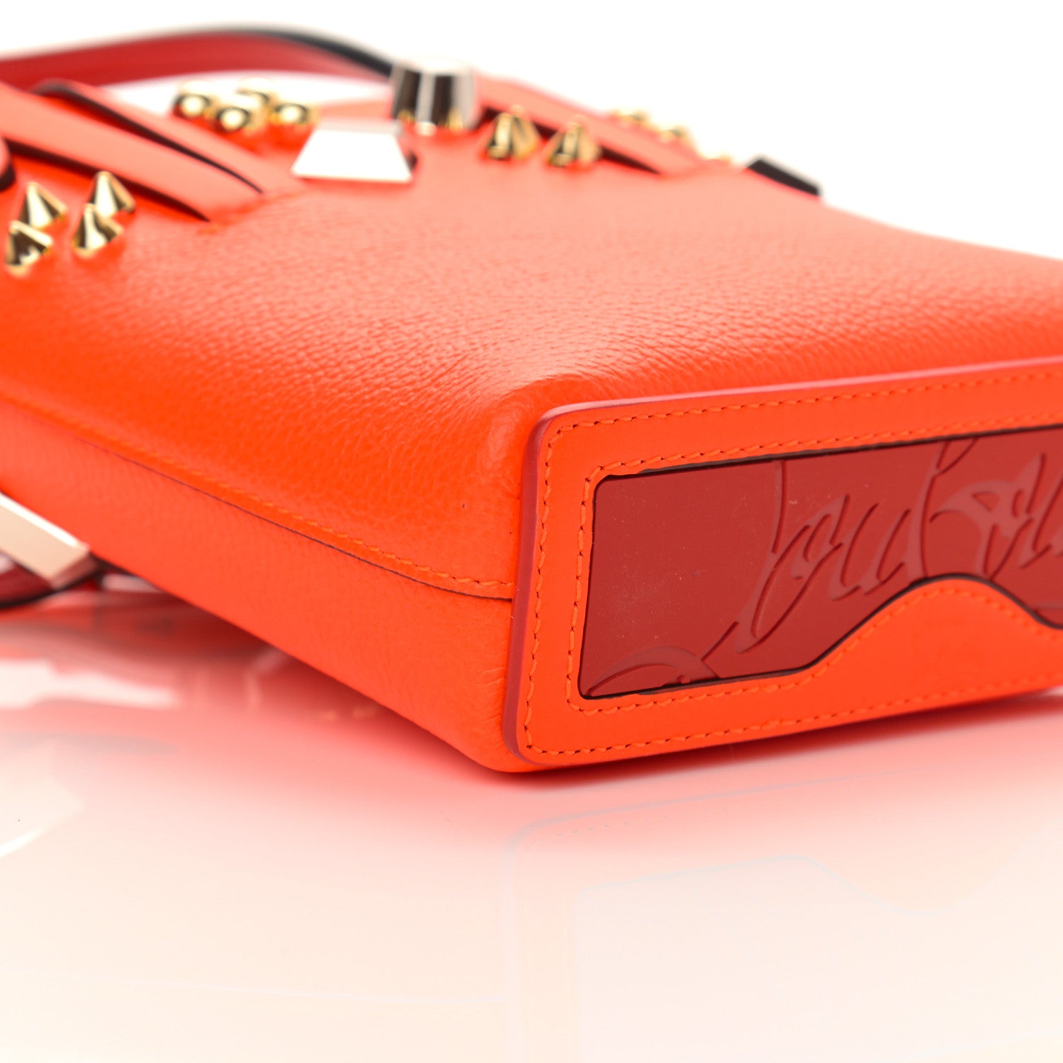 Christian Louboutin Calfskin Empire Spike Studded Mini Tote Sunrise Multicolor 9 of 11