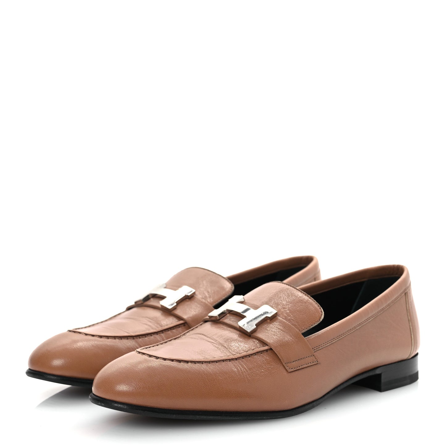 Goatskin Womens Paris Loafers  37.5 Gold