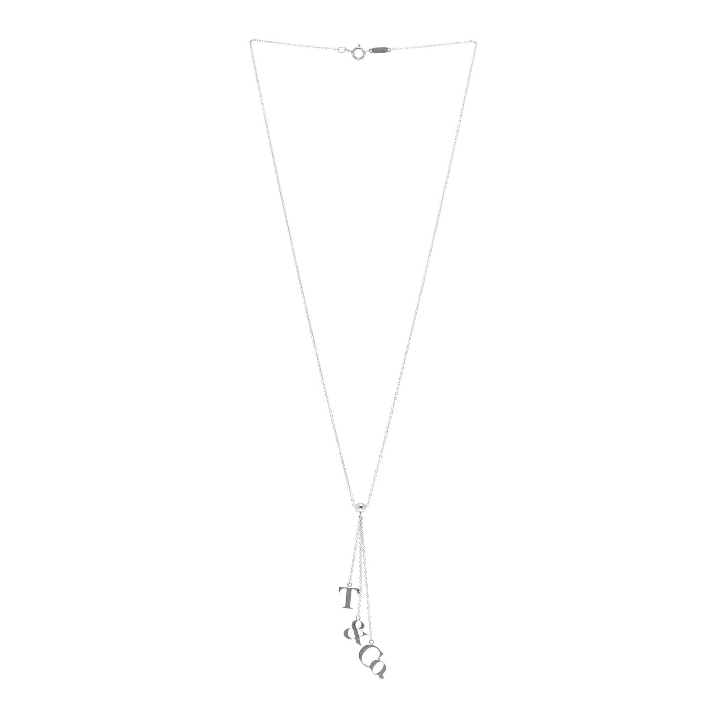 Sterling Silver Letters Lariat Necklace