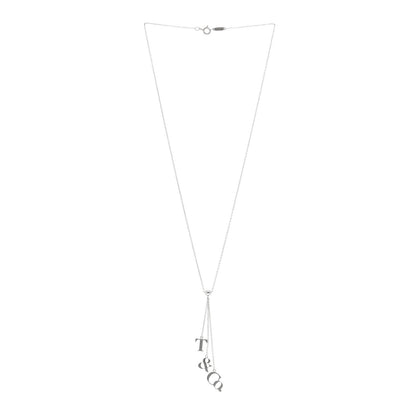Tiffany Sterling Silver Letters Lariat Necklace 3 of 4