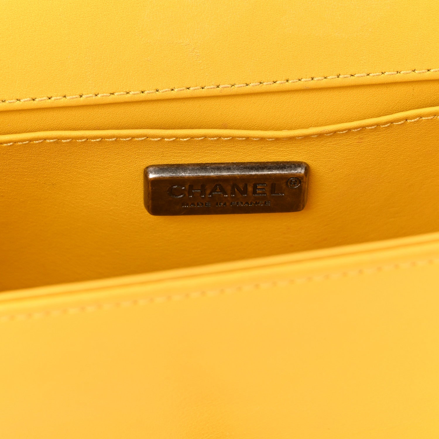 Chanel Galuchat Stingray Small Boy Flap Yellow 6 of 12