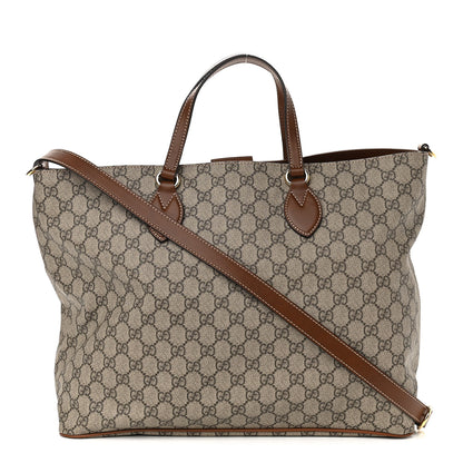Gucci Soft GG Supreme Monogram Medium Crossbody Tote Beige Cuir 1 of 10
