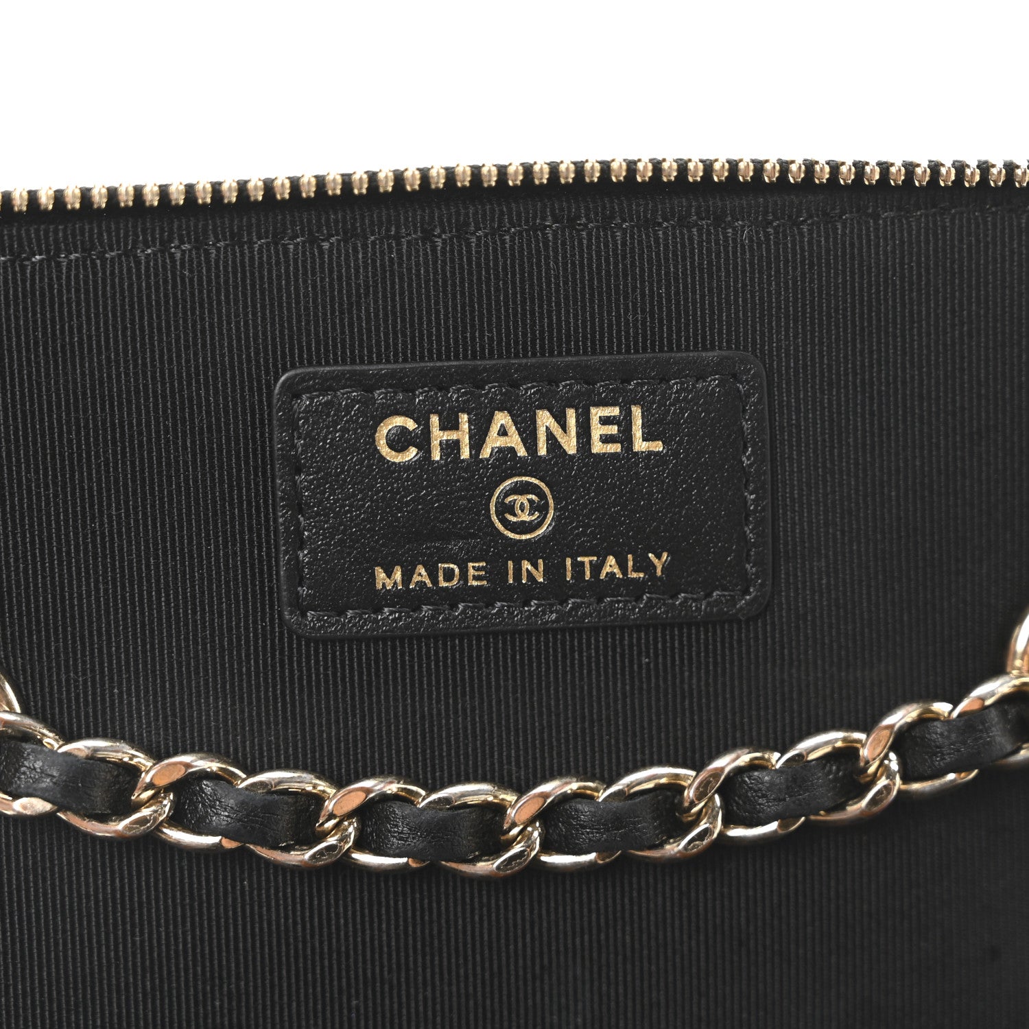 Chanel Lambskin Camellia Embossed Small Vanity Case With Chain Black 6 of 10